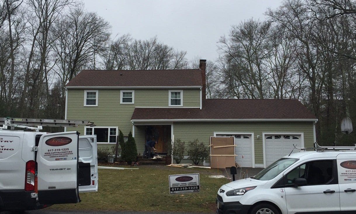 Easton MA James Hardie Fiber Cement Siding Job