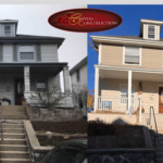 Before and After photos of a James Hardie siding installation job completed in West Roxbury, MA