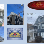 Before and after photos of GAF Roofing installation in Haverhill, MA